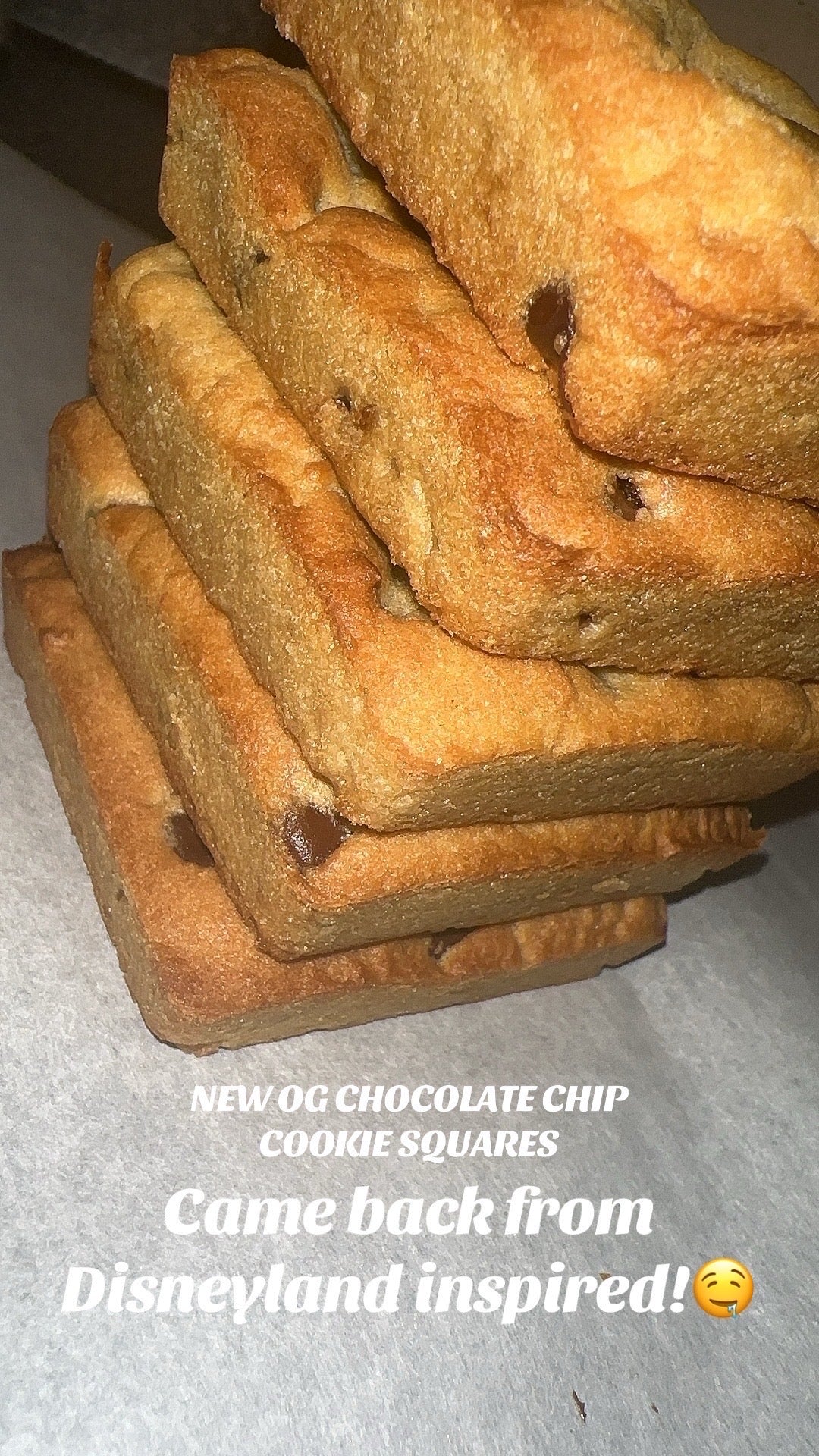 NEW!! Chocolate Chip Cookie Squares 6 pieces