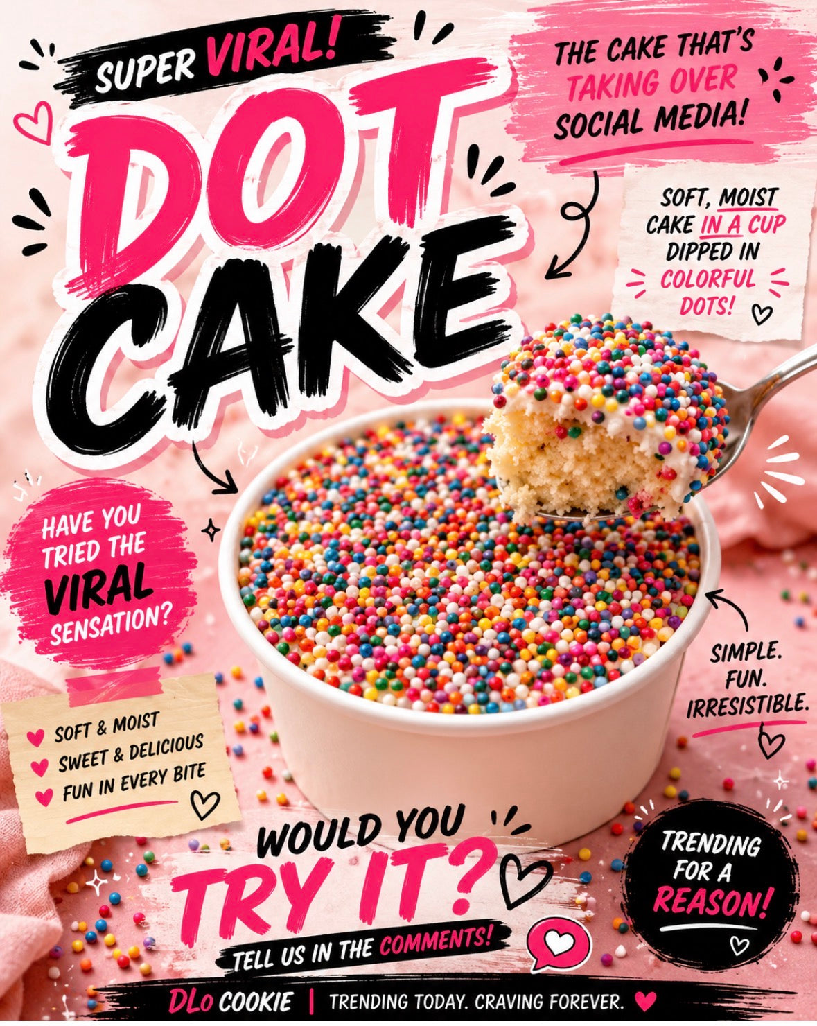 Super Viral Dot Cake in a Cup