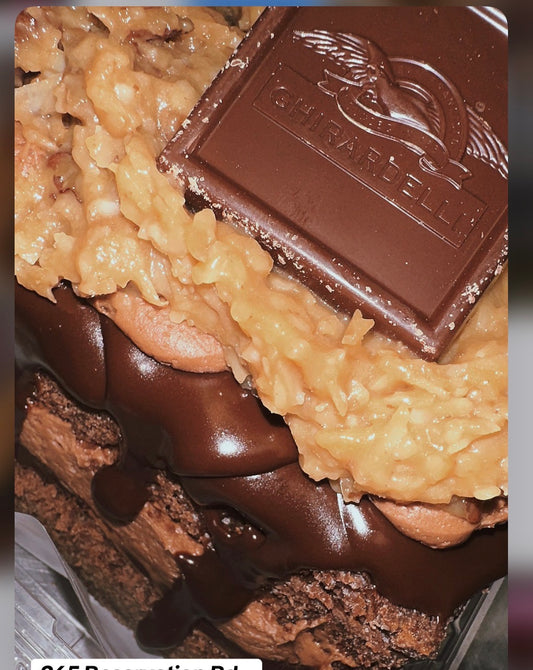 NEW! German Chocolate Inside out cake bowl 32 OZ bowl